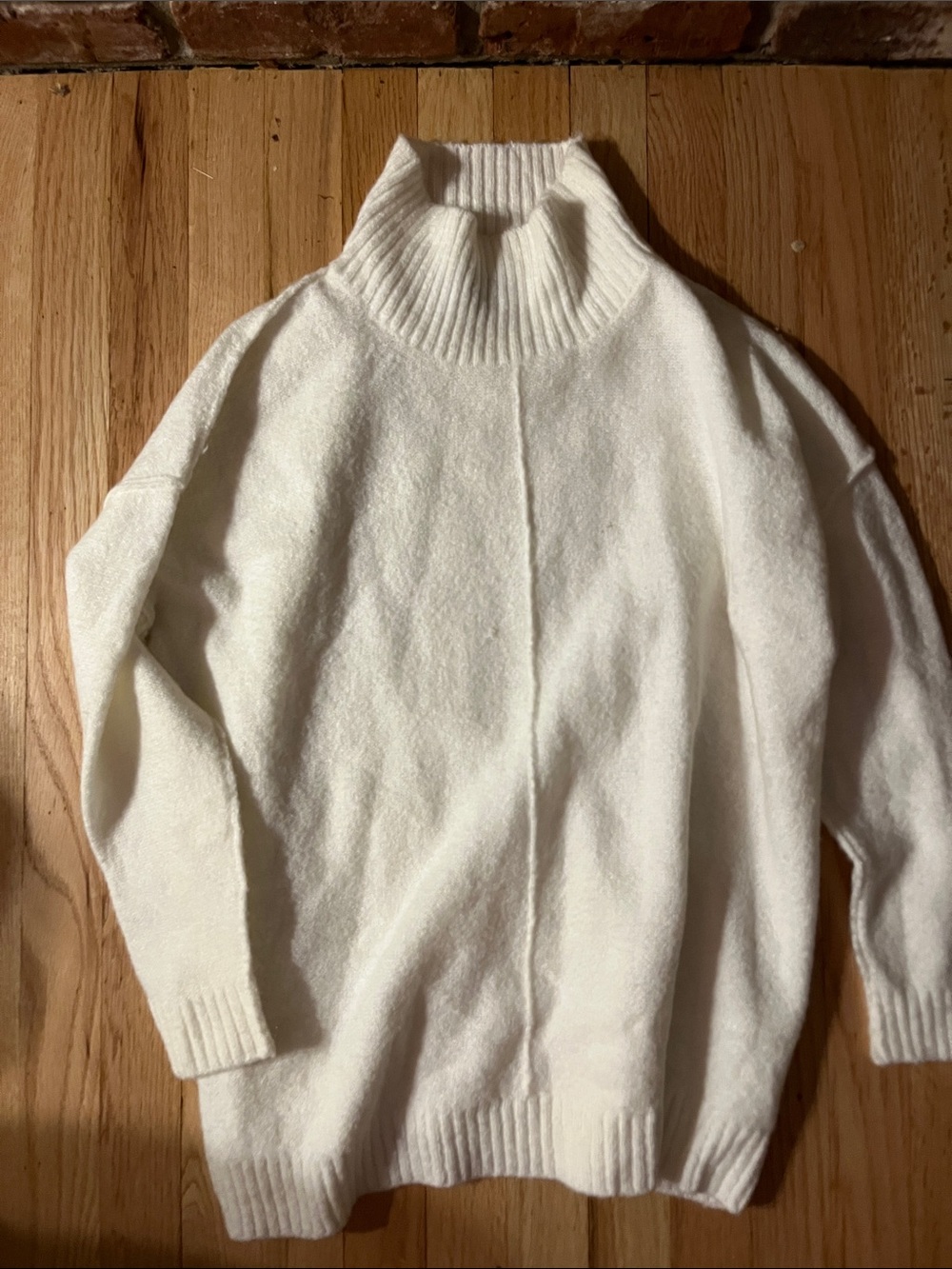 Primark Ivory Ribbed Cowl Neck Sweater